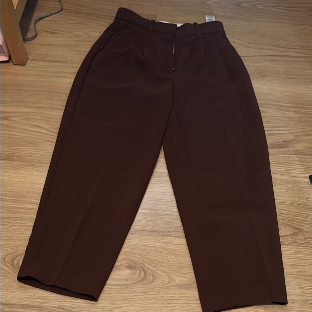 Wilfred | 8 | Effortless |  High-Waist Wide-Leg Trousers | Brown